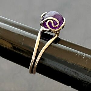 Sundance artisan made sterling silver amethyst ring Size 6